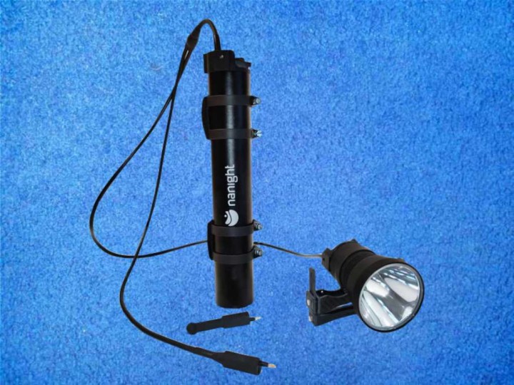 Nanight Tauchlampe mit C3-Kopf und G2 Dual-Akku