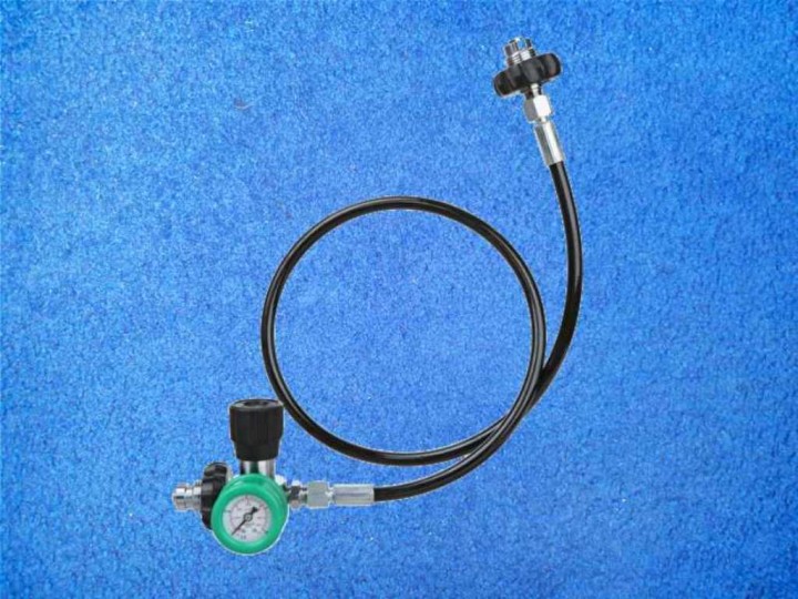 Überströmschlauch 2 mtr. mit Manometer