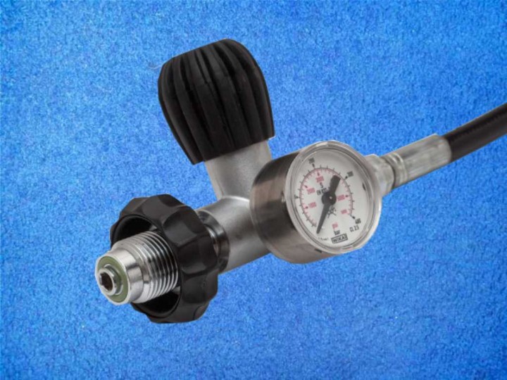 Überströmschlauch 2 mtr. mit Manometer