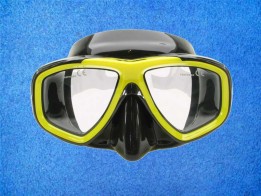 Tauchmaske TDS Mistral Schwarz Gelb