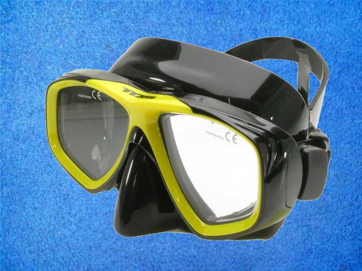 Tauchmaske TDS Mistral Schwarz Gelb