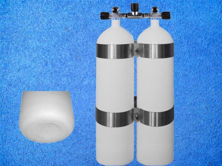 Doppelflasche 12L 232 Bar konkavem Boden  DIR-Style