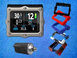 Shearwater Perdix 3 Tauchcomputer Silber mit Swift GPS Sender