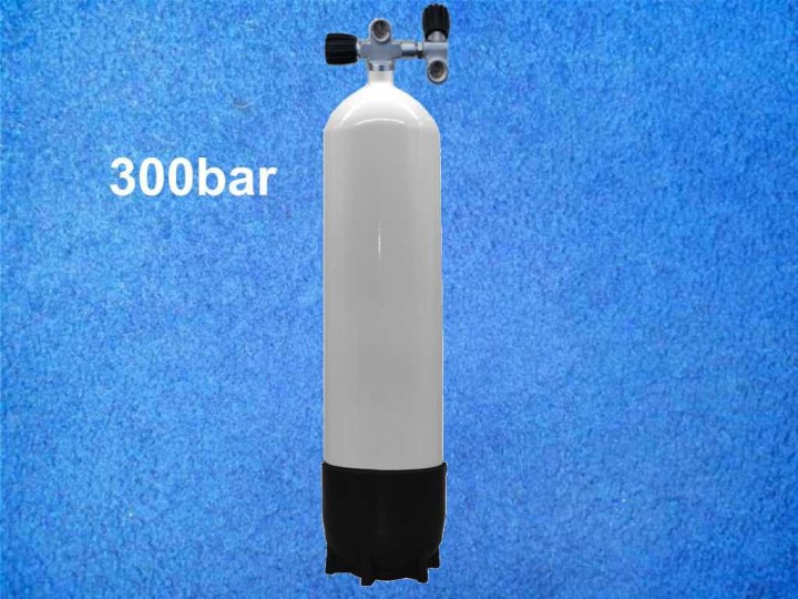 Tauchflasche 10 Liter, Twin-Ventil, 300bar