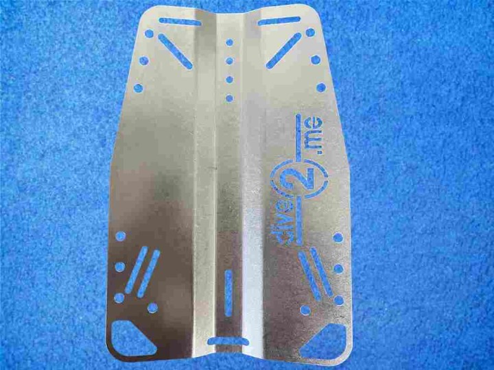 Backplate 3mm aus Edelstahl mattiert