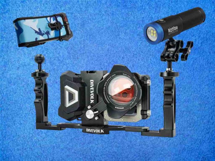 Divevolk Videograph Kit mit Bigblue AL2900XWPB Videolampe