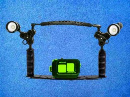 Schiene Set mit 2 Griffen, Anschlussbällen und Lampen