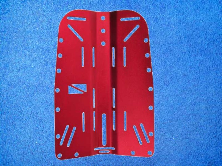 Aluminium-Backplate (3 mm) eloxiert, rot