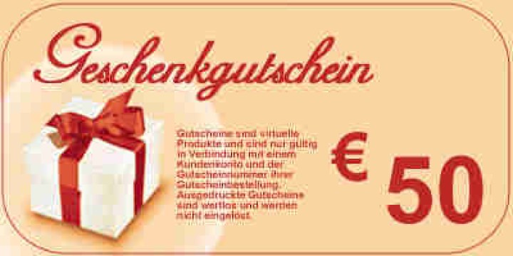 Geschenkgutschein 50
