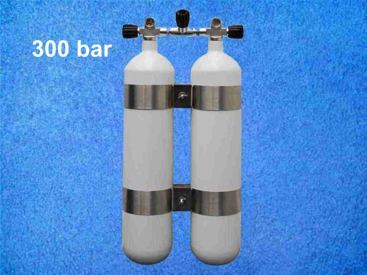 Doppelflasche 7L 300 Bar DIR-Style