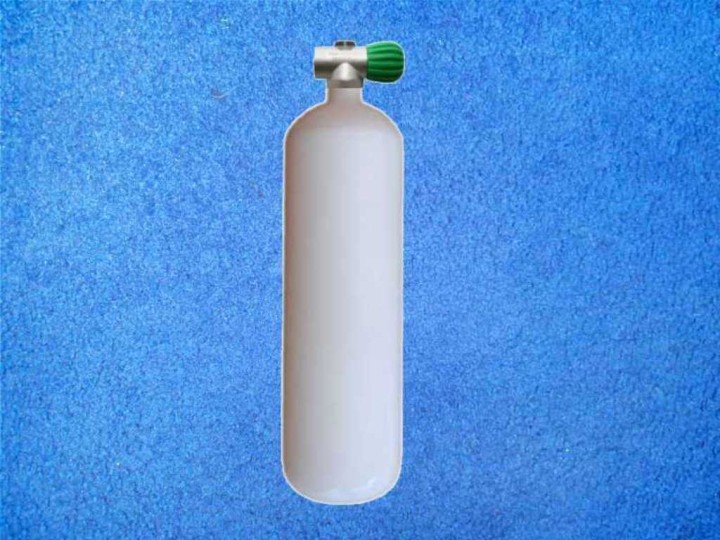 Tauchflasche 3 Liter mit Mono-Ventil - Kurz - Kopie