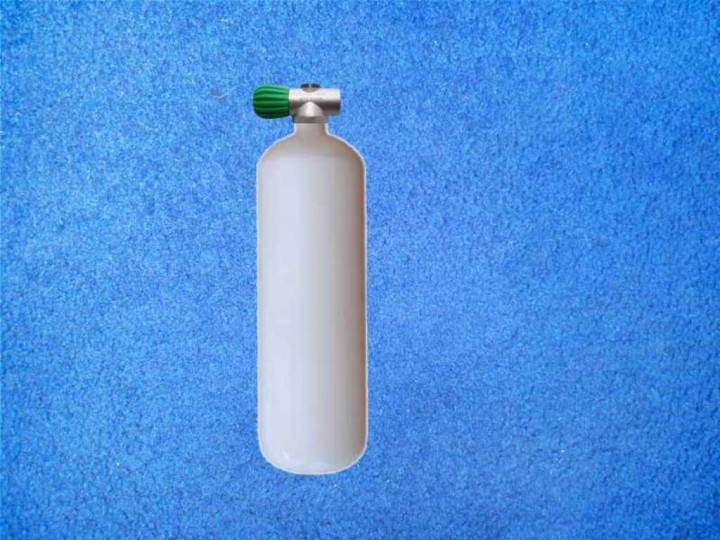 Tauchflasche 3 Liter mit Mono-Ventil - Kurz - Kopie